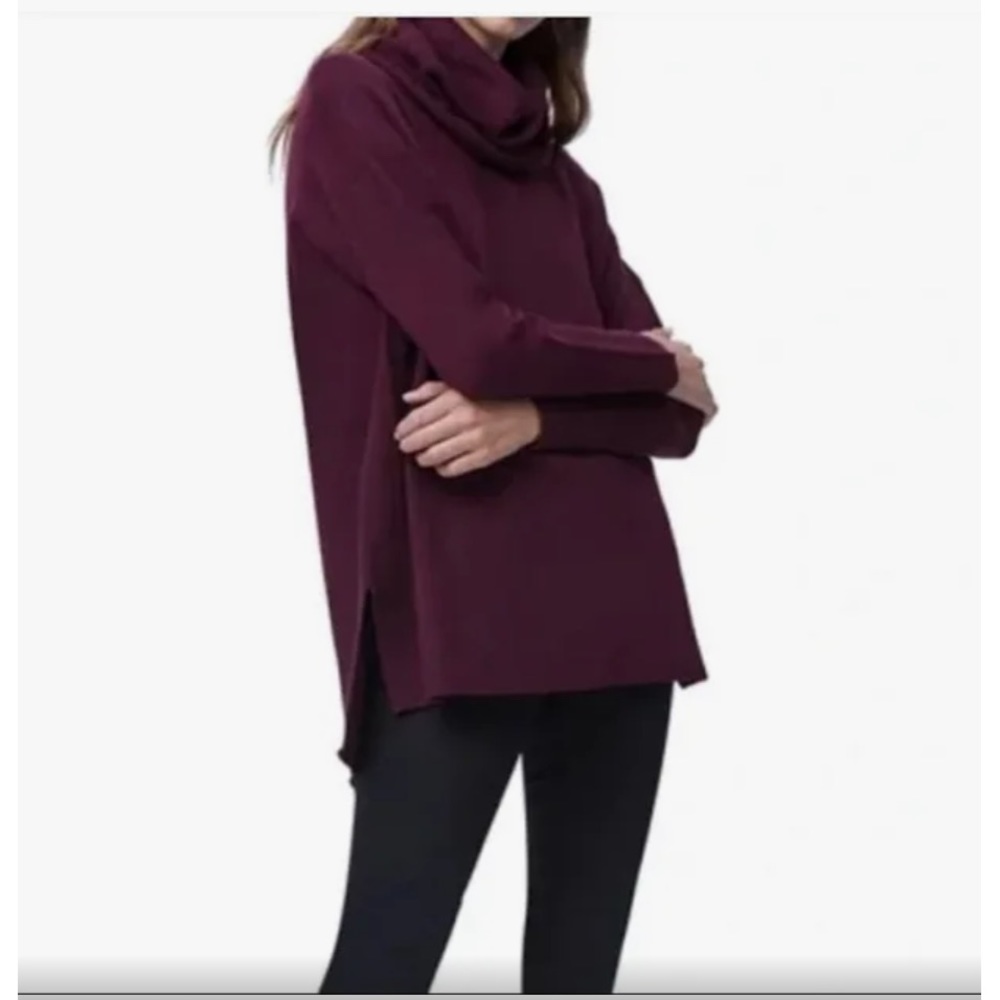 Burgundy Cowl Neck Sweater